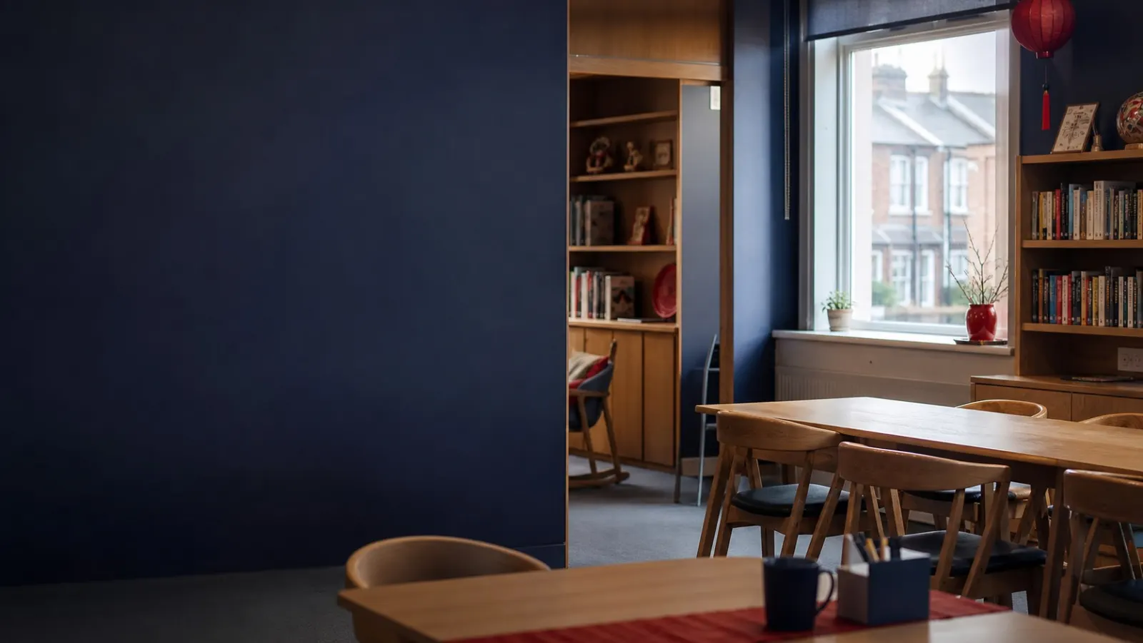 A welcoming learning space prepared for a small group session